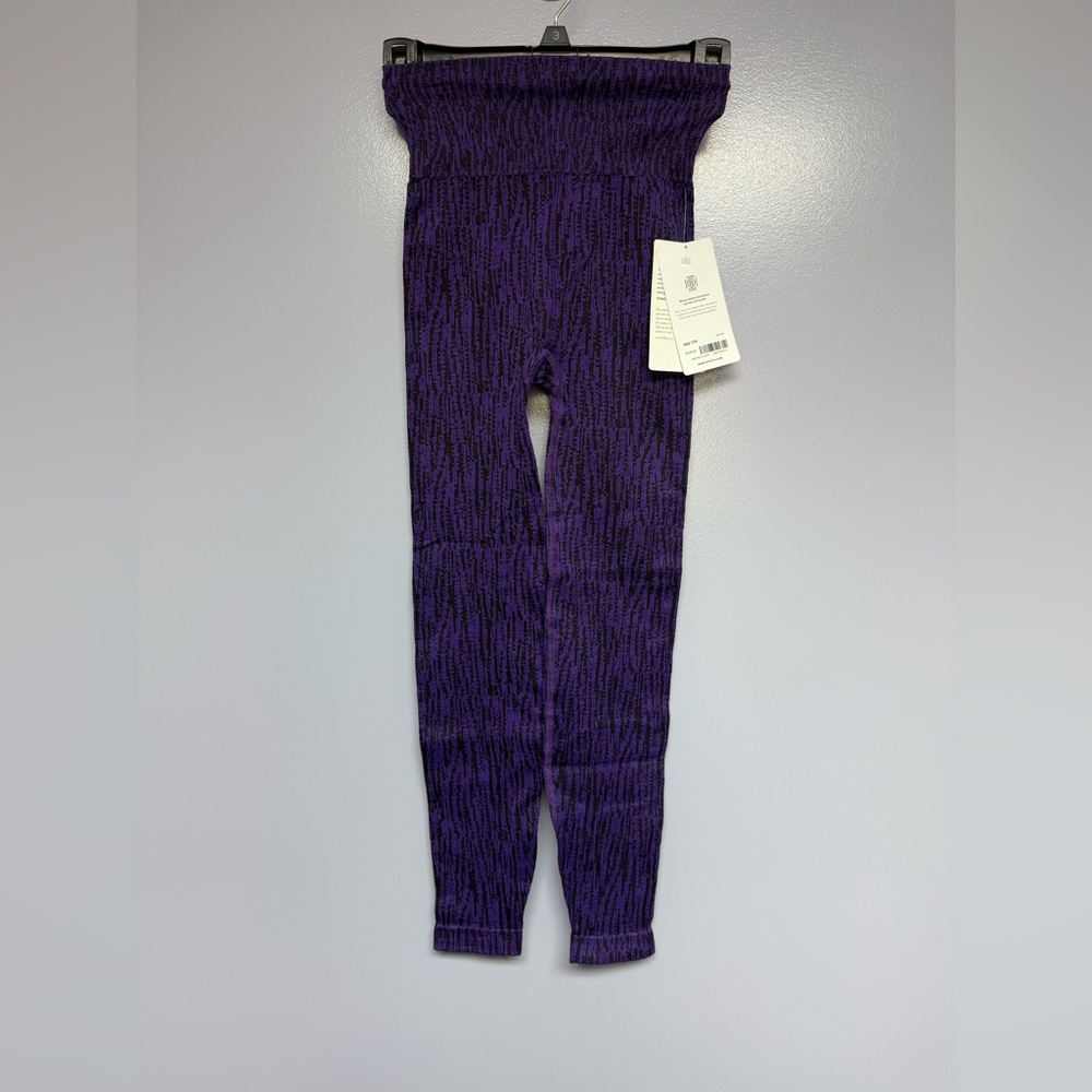 NWT Athleta Flurry Purple/black Women's Leggings XXS